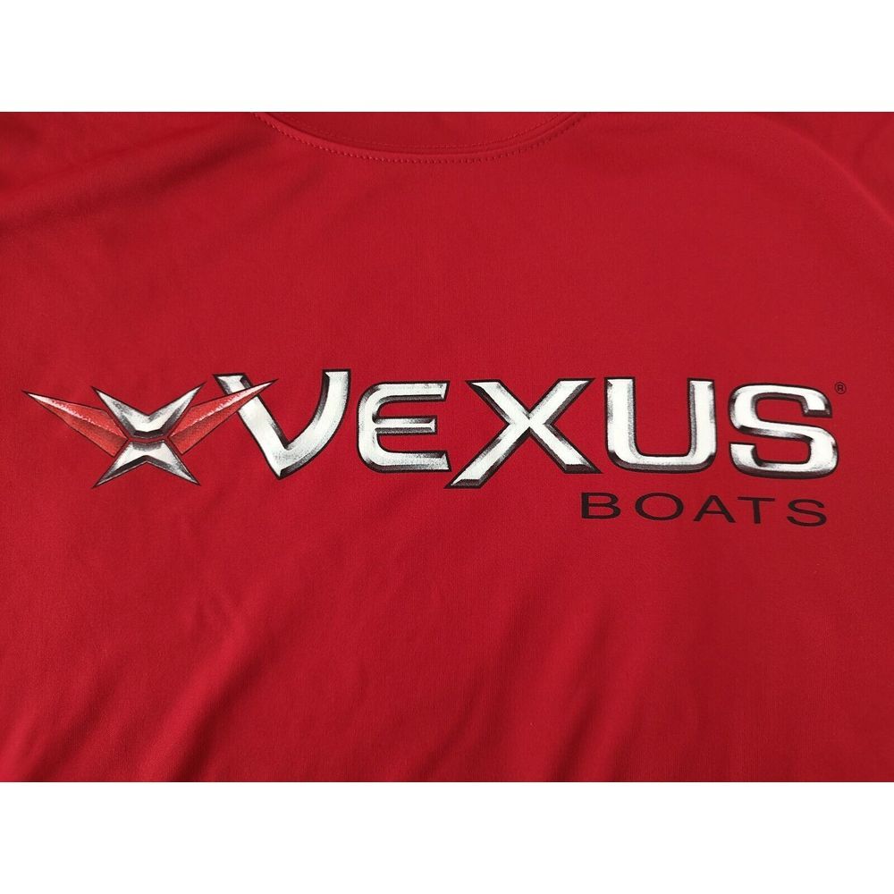 Topwater Brands Vexus Boats Mens Red Performance Graphic T-Shirt Size M BAW XT76 - Picture 5 of 8